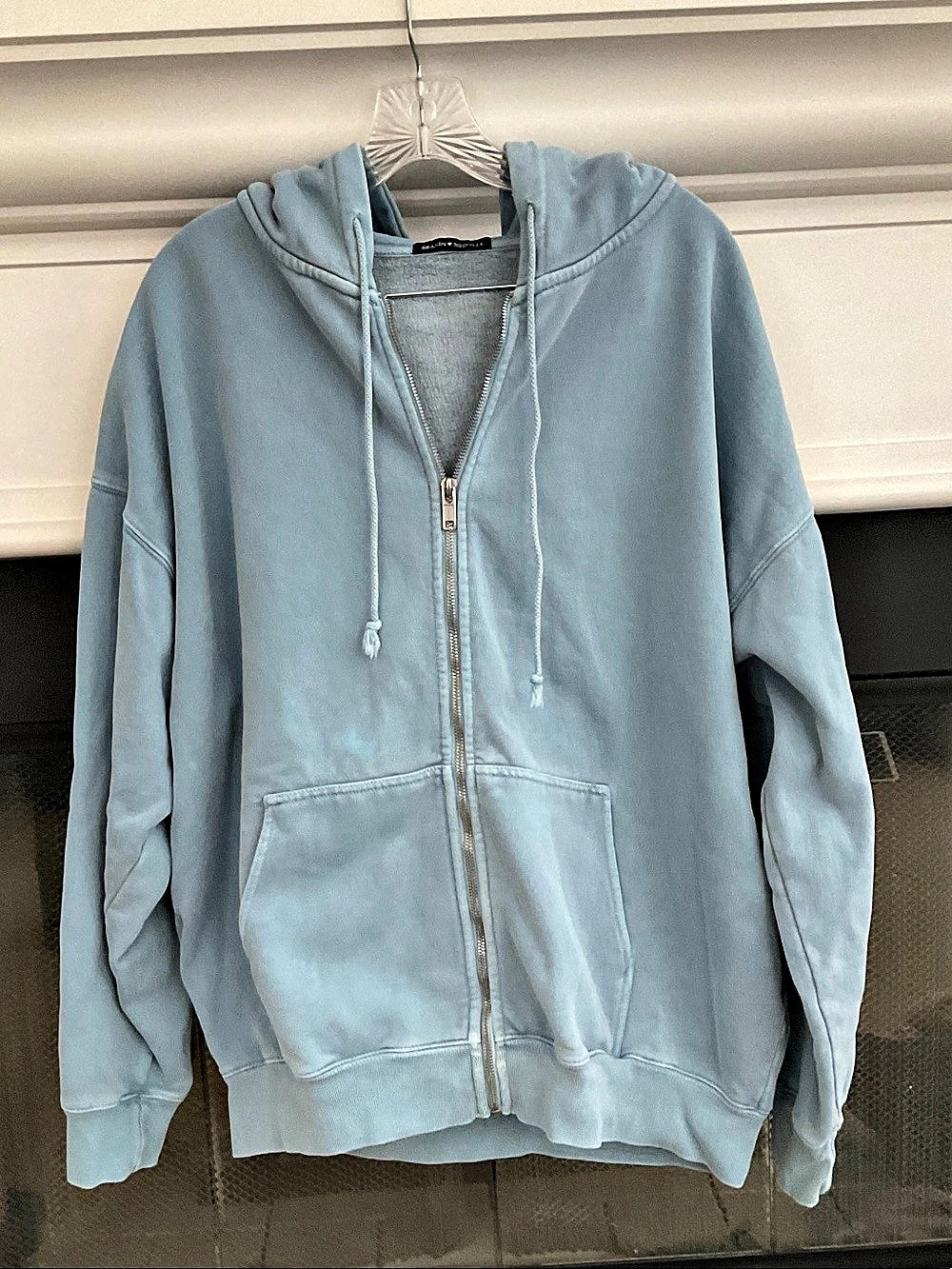 Brandy Melville Hoodie Blue Zip-Up